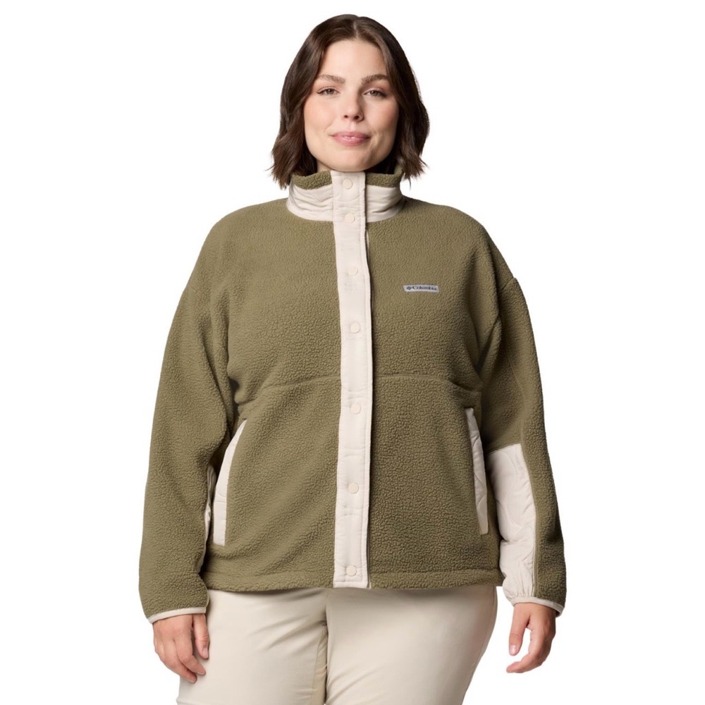Columbia Women's Olive and Cream Teddy Jacket